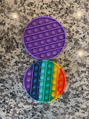 Purple and Rainbow Sensory Pop-It Fidget Toys